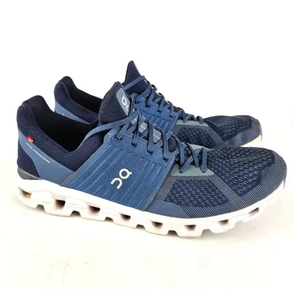 On Cloud Mens Cloudswift Blue Running Shoes Comfort