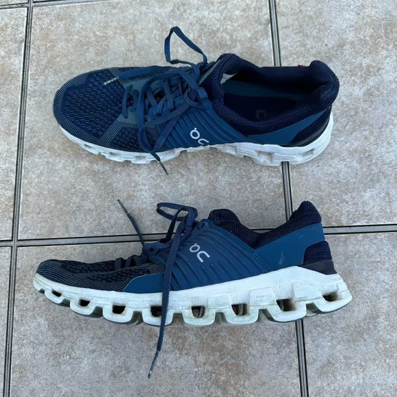 On Cloud Mens Cloudswift Blue Running Shoes Comfort