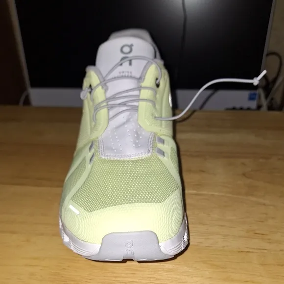 On Cloud Running shoes in mens size 14 in a neon yellow/green color. NWOB.