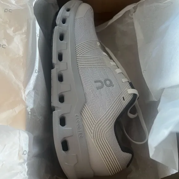 On cloud Running Women's Cloudgo Shoes - White and Gray. Size 10