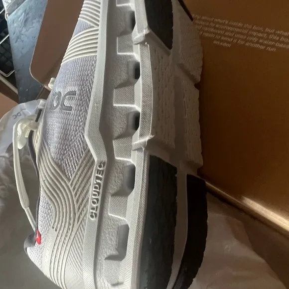 On cloud Running Women's Cloudgo Shoes - White and Gray. Size 10