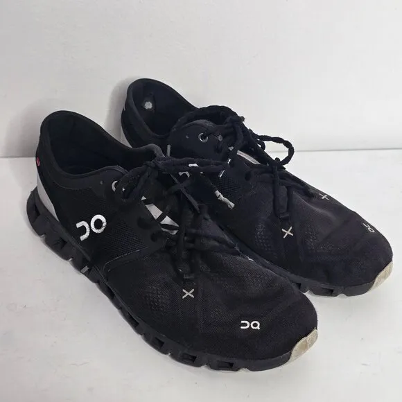 On Cloud X 3 Mens Sz 12 Black Running Shoes Sneakers 60.98705 Swiss Engineering