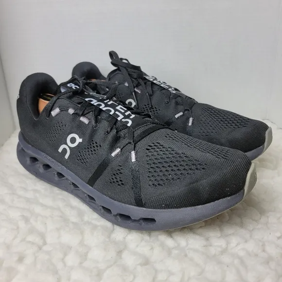 On Cloudsurfer Mens  Shoes Black Running Walking Trainer Sneaker Comfort