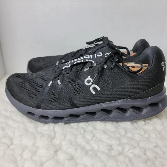 On Cloudsurfer Mens  Shoes Black Running Walking Trainer Sneaker Comfort