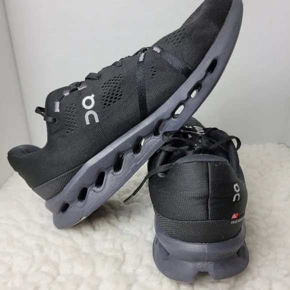 On Cloudsurfer Mens  Shoes Black Running Walking Trainer Sneaker Comfort