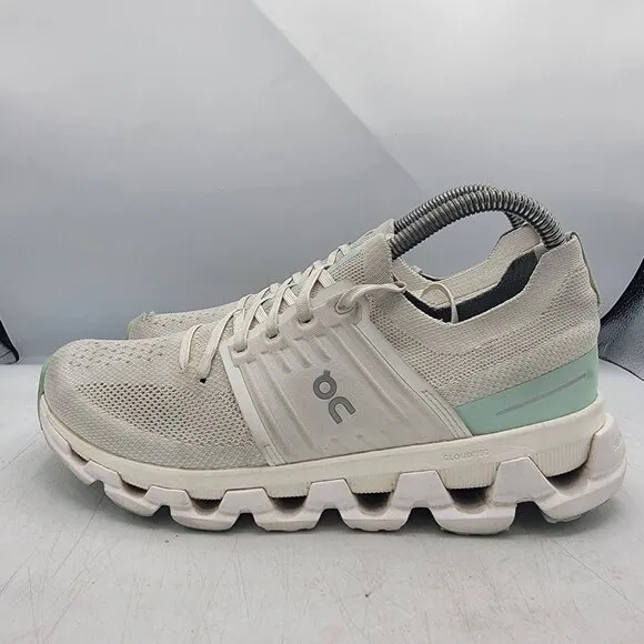 On Cloudswift 3 Womens Size 8 White Green Shoes Running Walking Sneaker Comfort