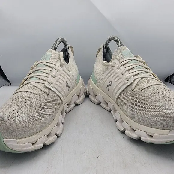On Cloudswift 3 Womens Size 8 White Green Shoes Running Walking Sneaker Comfort