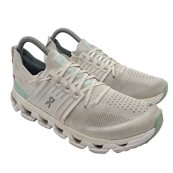 On Cloudswift 3 Womens Size 8 White Green Shoes Running Walking Sneaker Comfort