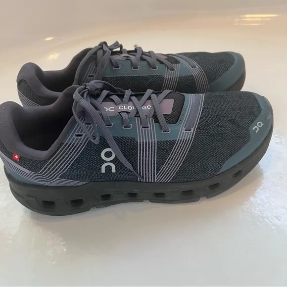 ON RUNNING CLOUDGO Mens Shoes Size 10W Storm Magnet Black Blue Running Shoes