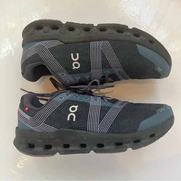 ON RUNNING CLOUDGO Mens Shoes Size 10W Storm Magnet Black Blue Running Shoes