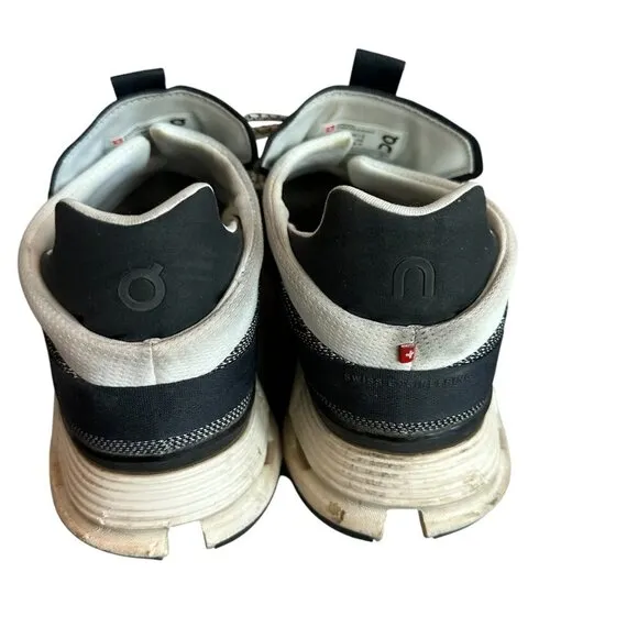 On Running Cloudnova Black White Sneakers Tennis Shoes Athletic Active Size 13