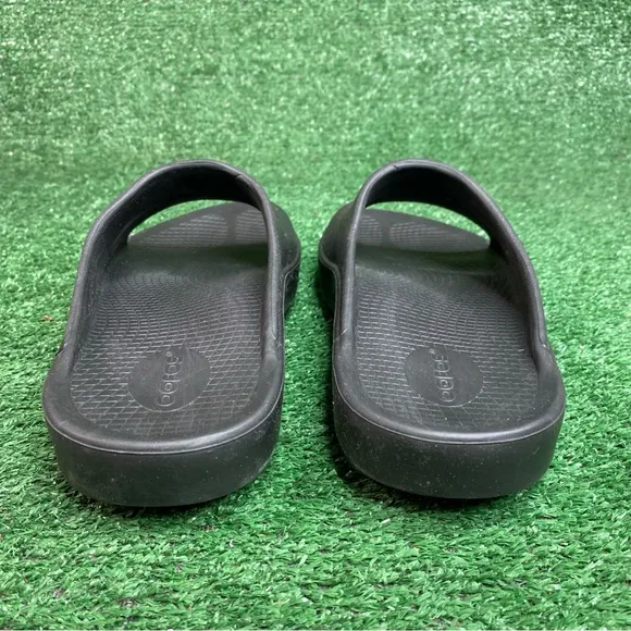 Oofos Ooahh Recovery Mens 9 / Womens 11 Black Slide Comfort Sandal Shoes - NEW