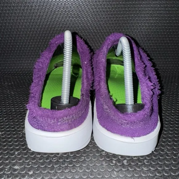 Oofos OOcoozie Slippers Comfort Fleece Recovery Slip On Purple Shoe Size 10