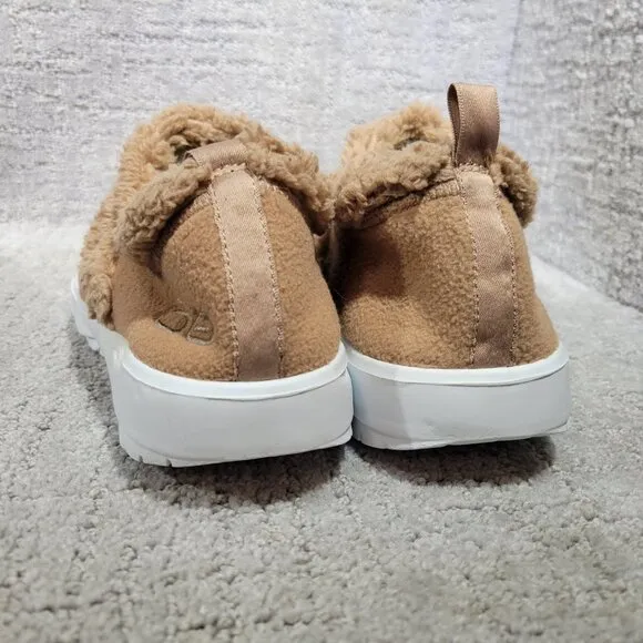 Oofos OOcoozie Womens Size US 9 Brown Low Top Comfort Fleece Slip On Shoes