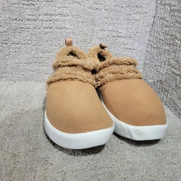 Oofos OOcoozie Womens Size US 9 Brown Low Top Comfort Fleece Slip On Shoes