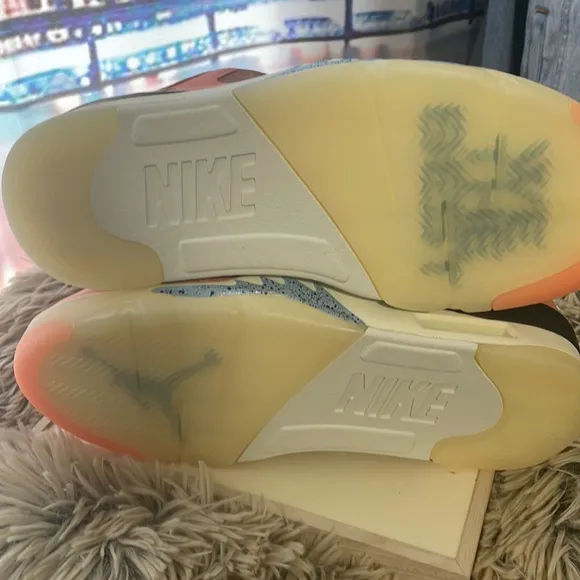 Orange High-Top Sneakers
