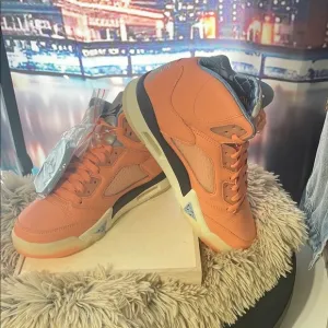 Orange High-Top Sneakers