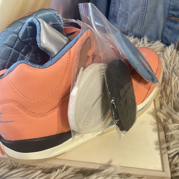 Orange High-Top Sneakers
