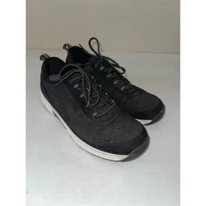 OrthoFeet 619 Shoes Black Athletic Comfort Walking Diabetic Mens 11.5