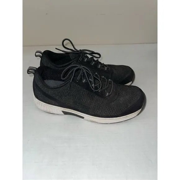 OrthoFeet 619 Shoes Black Athletic Comfort Walking Diabetic Mens 11.5