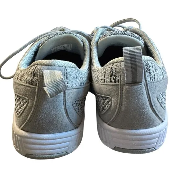 Orthofeet Lightweight Men's Shoe Size 10.5 Gray Knit Breathable Sneakers‎
