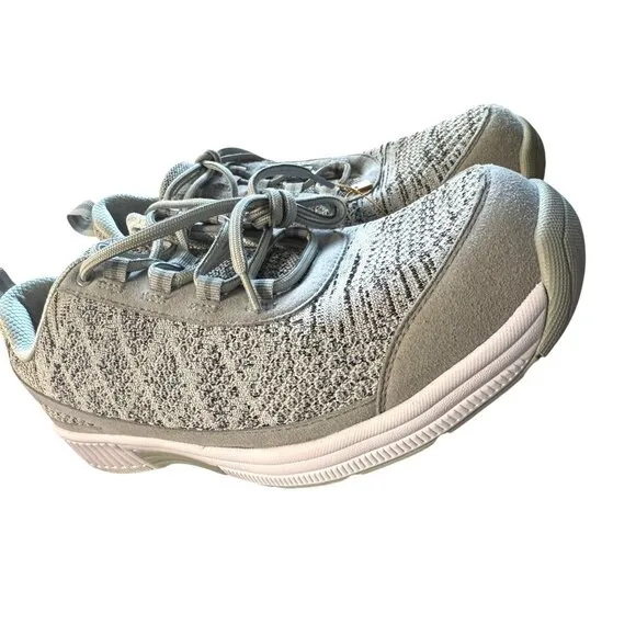 Orthofeet Lightweight Men's Shoe Size 10.5 Gray Knit Breathable Sneakers‎