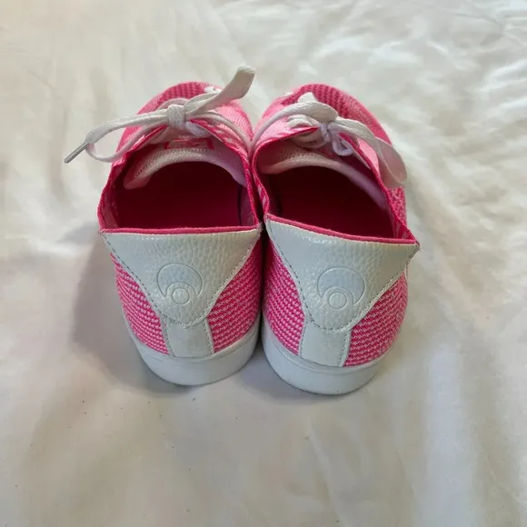 Osiris Girls Hot Pink White Mesh Breathable Skateboard Shoes | Size 4