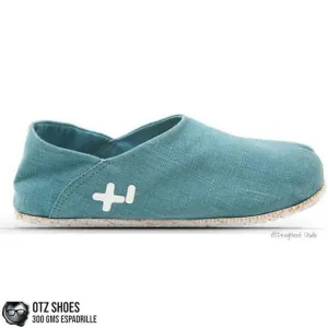 OTZ SHOES OTZ-300GMS ESPADRILLES IN MAUI BLUE COURSE LINEN WITH CORK SIZE EU 36