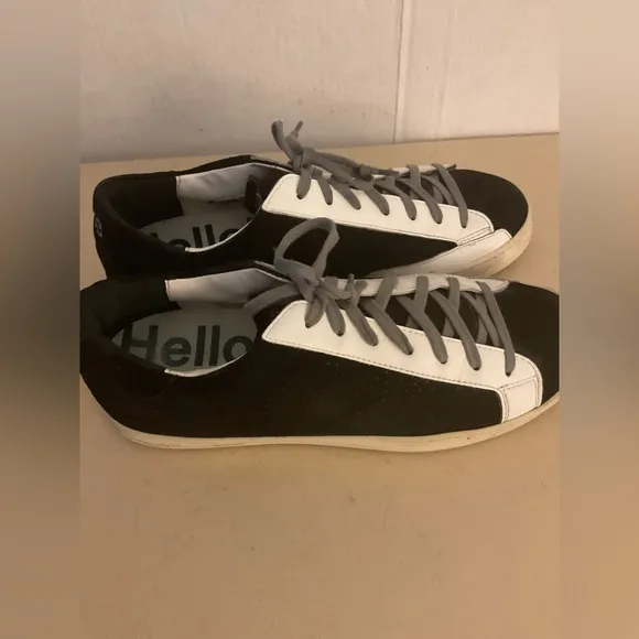 P448 John mens black suede leather Project Sustainability sneakers Size 9.5 /42