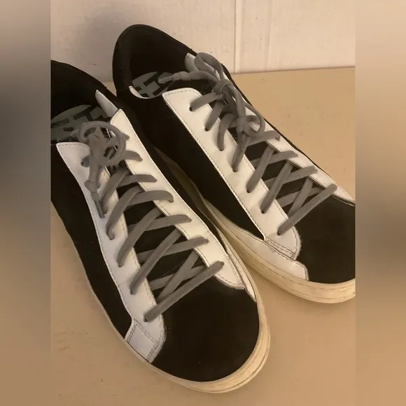 P448 John mens black suede leather Project Sustainability sneakers Size 9.5 /42
