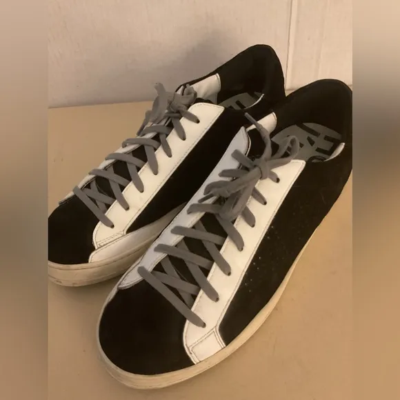 P448 John mens black suede leather Project Sustainability sneakers Size 9.5 /42