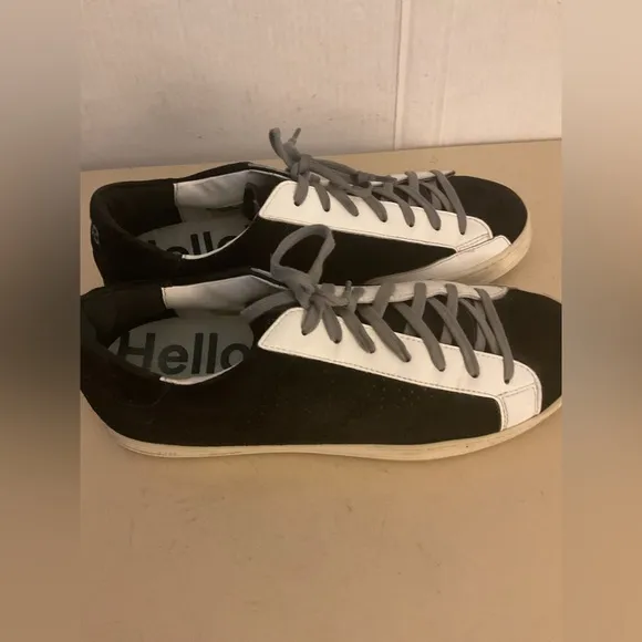 P448 John mens black suede leather Project Sustainability sneakers Size 9.5 /42