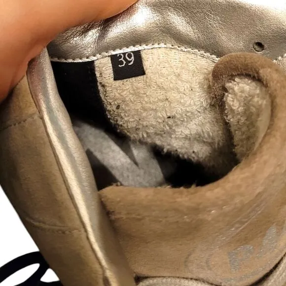 P448 Light Brown Suede Chunky Sneakers Size 39