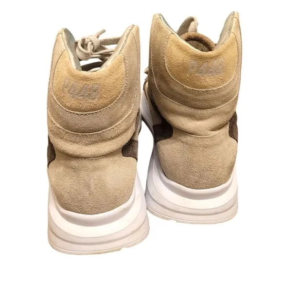 P448 Light Brown Suede Chunky Sneakers Size 39