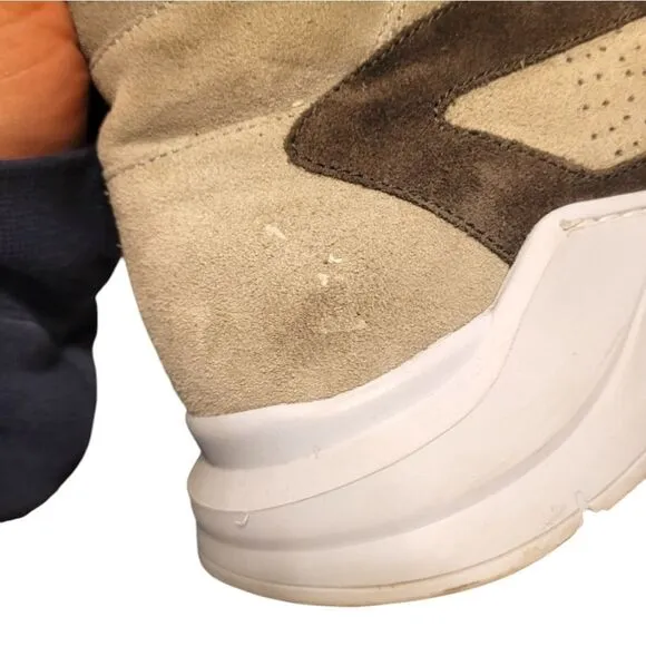 P448 Light Brown Suede Chunky Sneakers Size 39