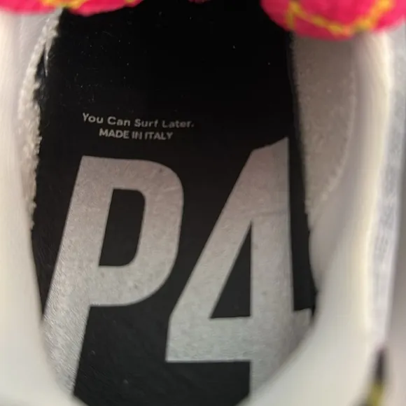 P448 Luke White Pink Leopard Gray Chunky Sneakers
