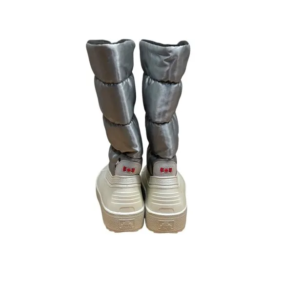 Pajar  Fay Tall Quilted Waterproof Silver Winter Boots US 7 NWOT
