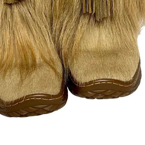 Pajar tan scarlet tassel tie goat hair apres ski boots size 36 (5.5-6)