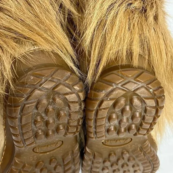 Pajar tan scarlet tassel tie goat hair apres ski boots size 36 (5.5-6)