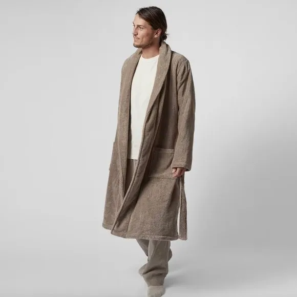 Parachute Classic Turkish Cotton Robe in Fawn Unisex Size XS