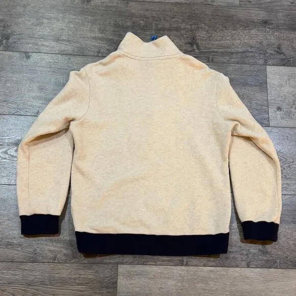 Patagonia Worn Wear M's Woolie Fleece Pullover Heather Oatmeal Tan - Men's Small