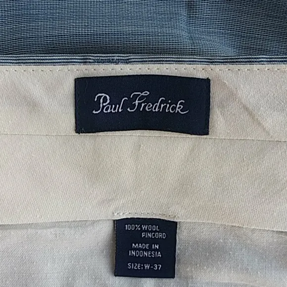Paul Fredrick 100% Pincord Men's Luxury Slacks