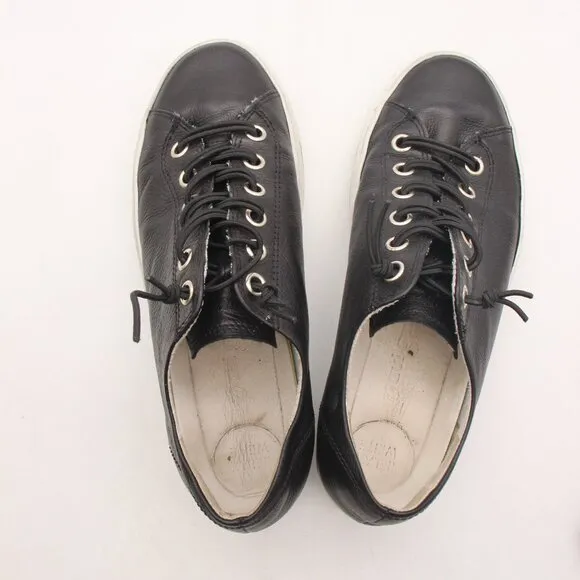 Paul Green Hadley Shoes Women's UK 6 Black Leather Comfort Sneakers