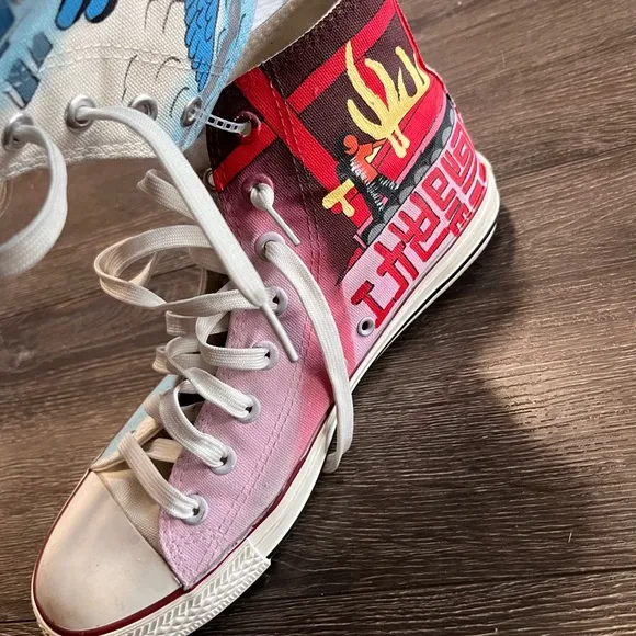 Percy Jackson Custom High-Top Sneakers with Colorful Art work size 9