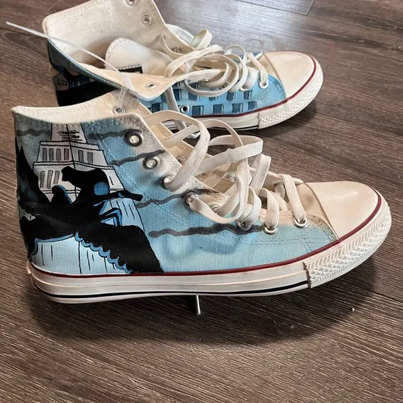 Percy Jackson Custom High-Top Sneakers with Colorful Art work size 9
