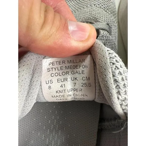 Peter Millar Glide V3 Knit Golf Sneaker Gale Lace Up ME0EF06 Men's 8 Athletic