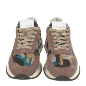 Philippe Model womens Sneakers 7 Chunky Suede Low Top Pink Round-Toes funky Y2K