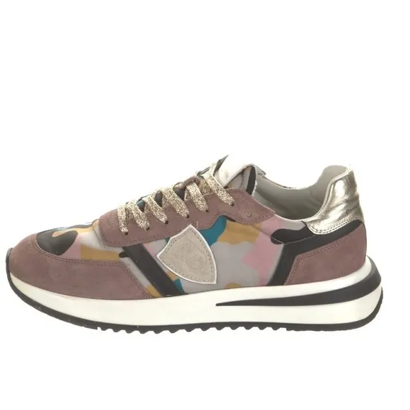 Philippe Model womens Sneakers 7 Chunky Suede Low Top Pink Round-Toes funky Y2K