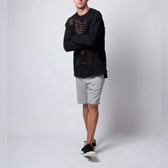 Phillip Lim Lightning Bolt Cutout Pullover Sweater Size S Black Oversized