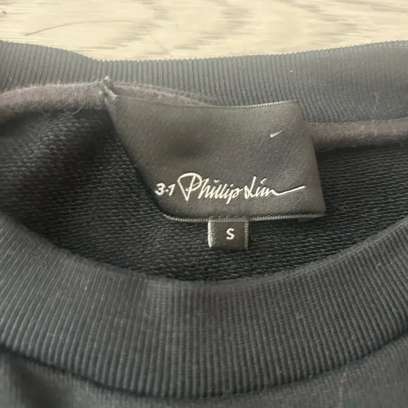 Phillip Lim Lightning Bolt Cutout Pullover Sweater Size S Black Oversized